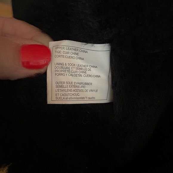 206 Collective Black Suede Leather Fur Lined Winter Boots (Size: 7) - Picture 7 of 12